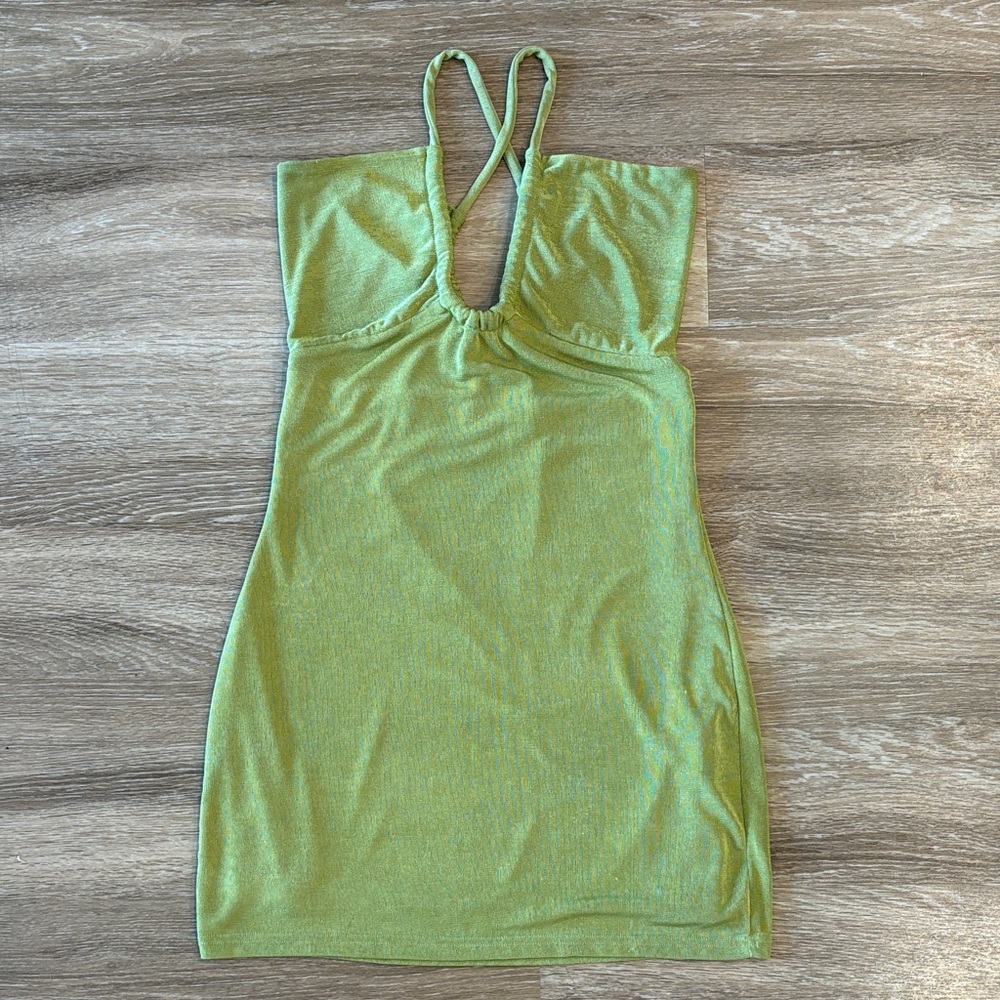 Peppermayo Olive Mini Cocktail Dress